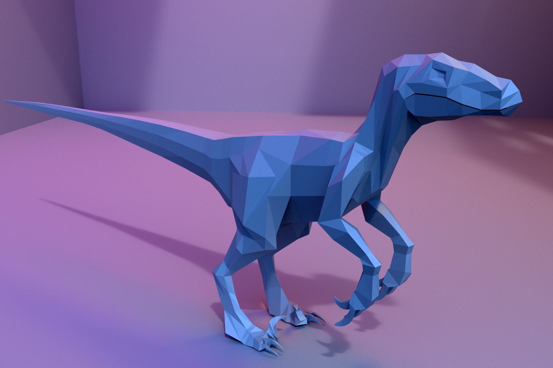 Low-Poly Dinosaur Collection polygonal t-rex _21