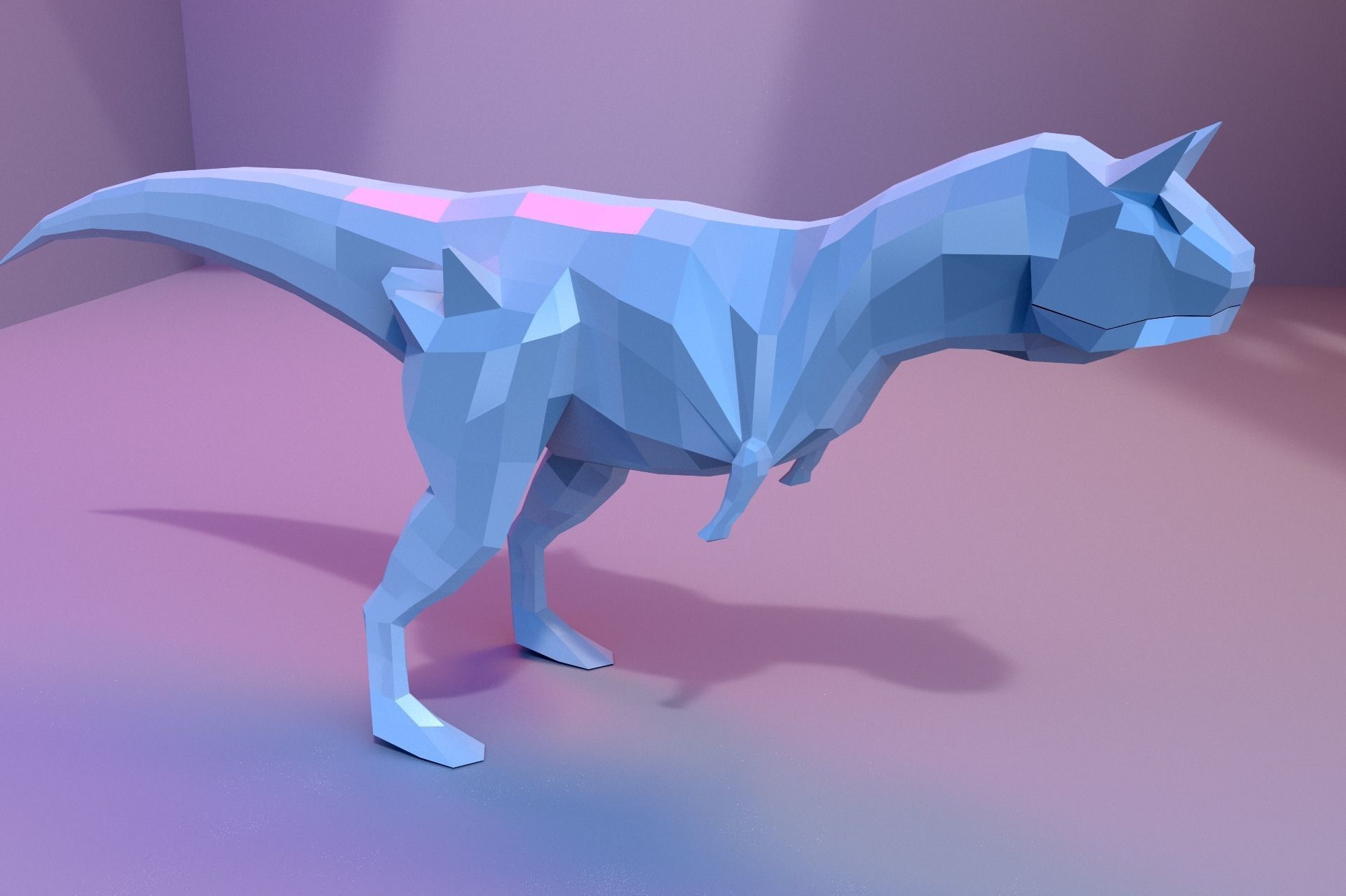 Low-Poly Dinosaur Collection polygonal t-rex _10