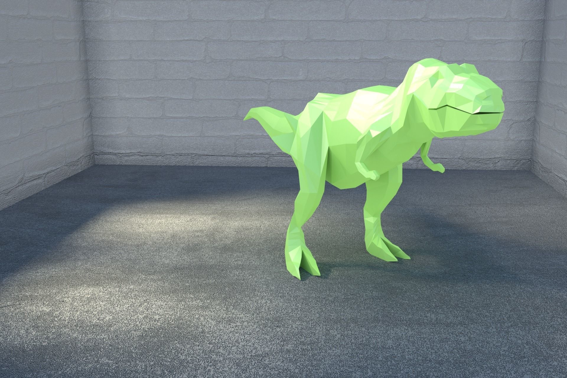 Low-Poly Dinosaur Collection polygonal t-rex _32