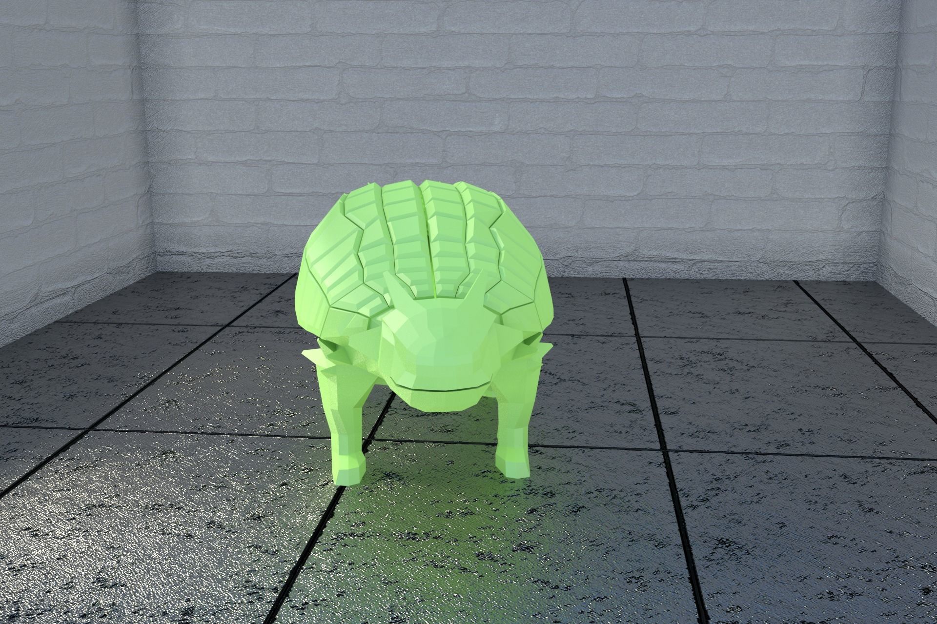 Low-Poly Dinosaur Collection polygonal t-rex _8