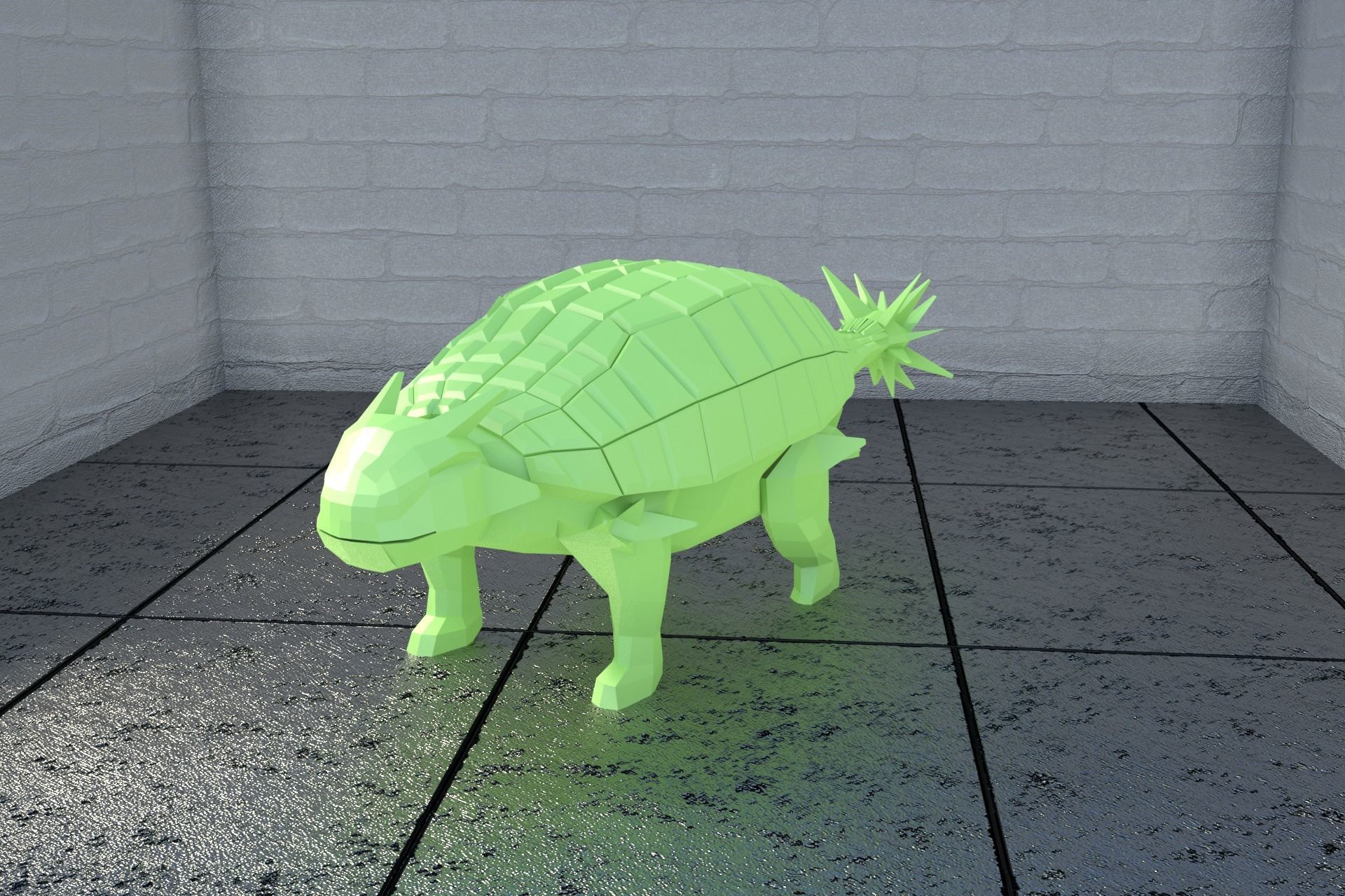 Low-Poly Dinosaur Collection polygonal t-rex _7