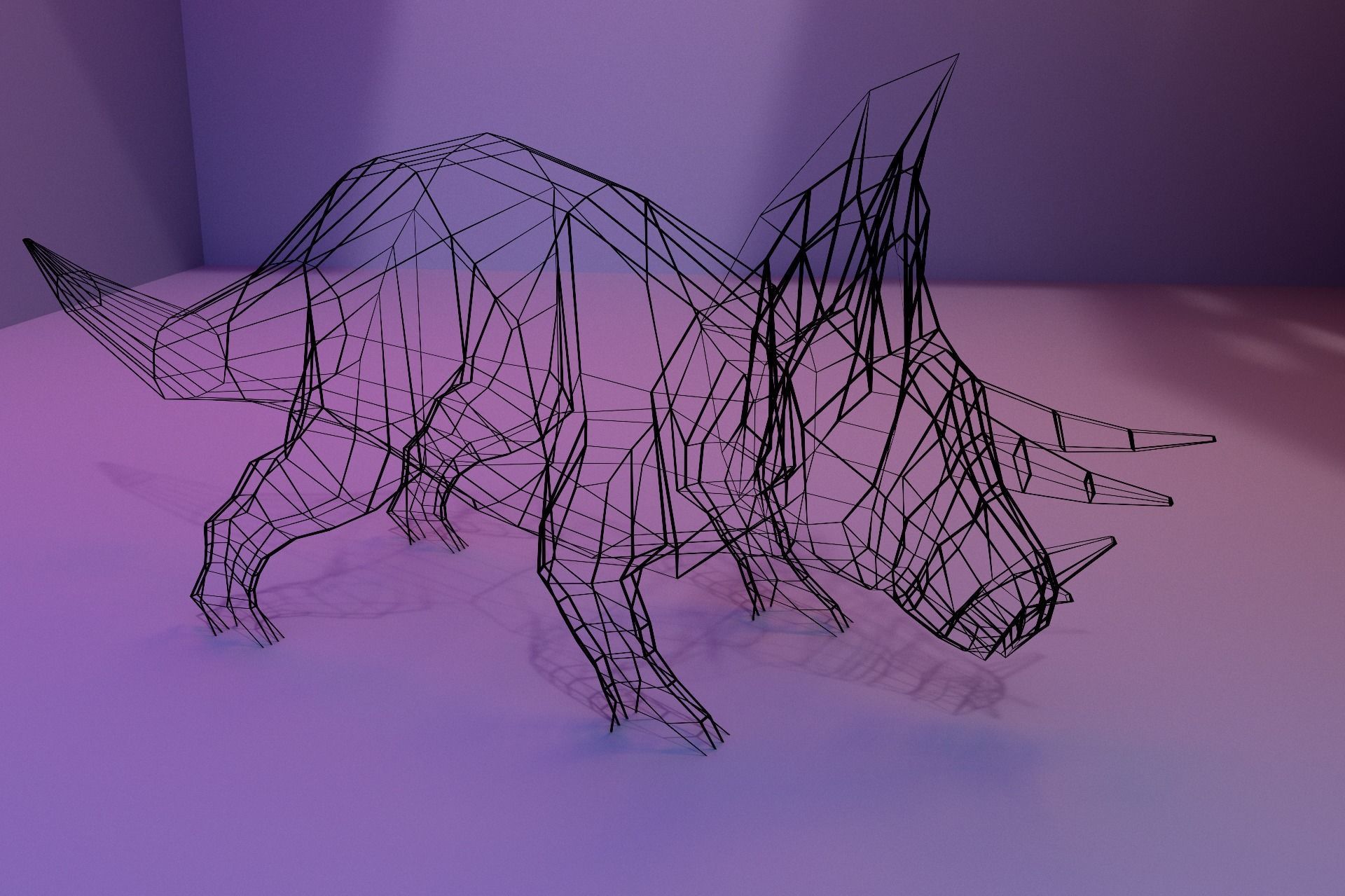 Low-Poly Dinosaur Collection polygonal t-rex _16