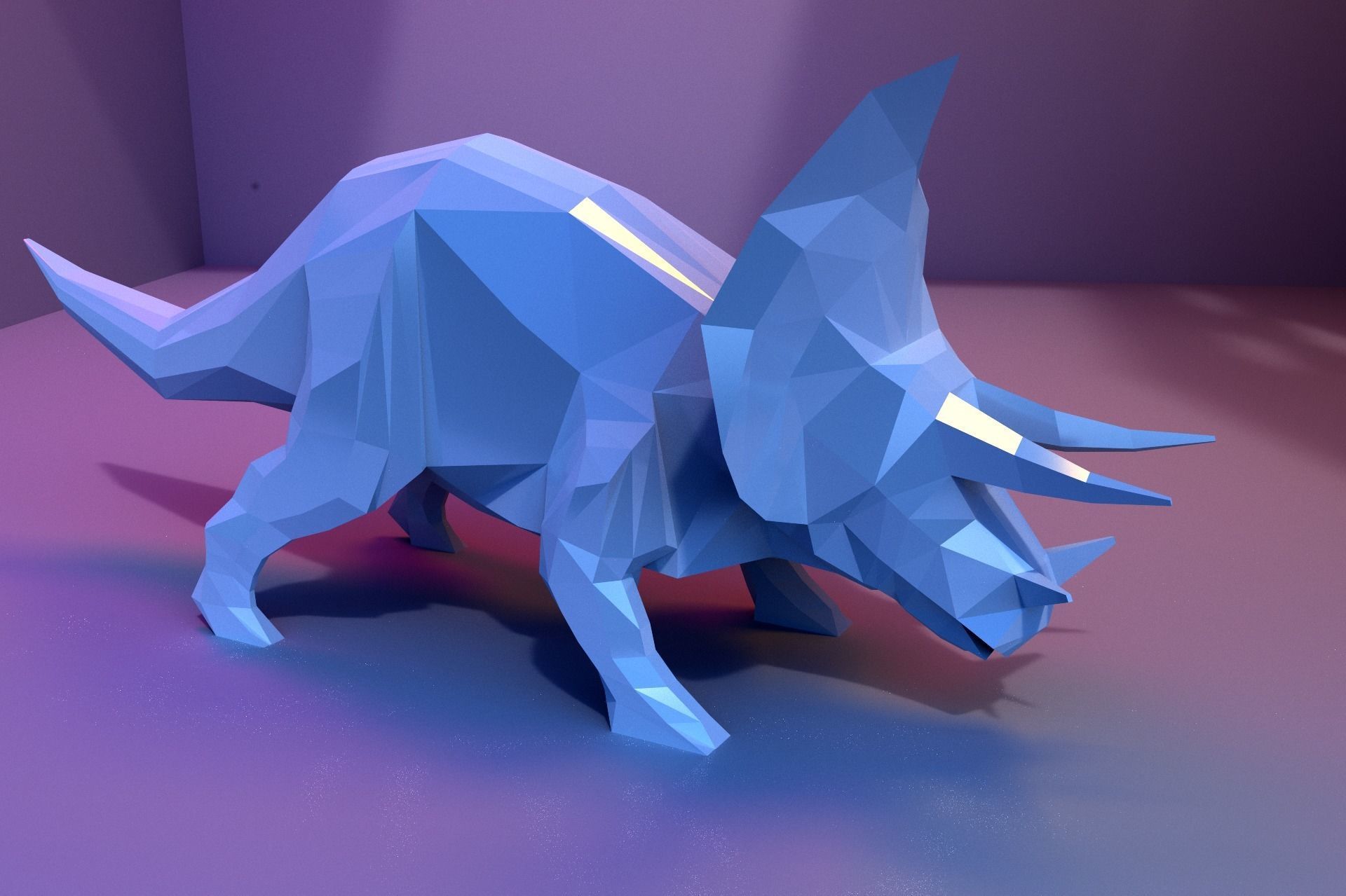Low-Poly Dinosaur Collection polygonal t-rex _15