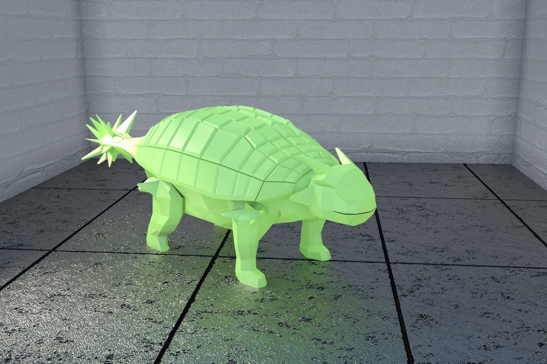 Low-Poly Dinosaur Collection polygonal t-rex _9