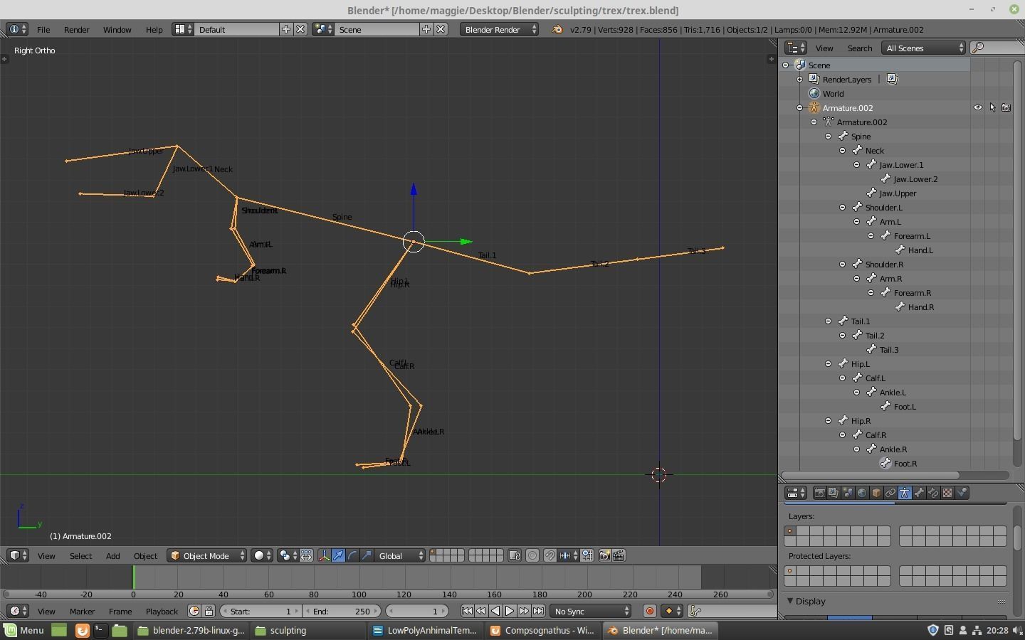 Low-Poly Dinosaur Collection polygonal t-rex _2