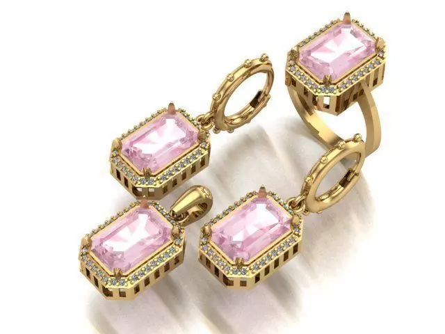 mini set for sultanite stone 3D print model_0