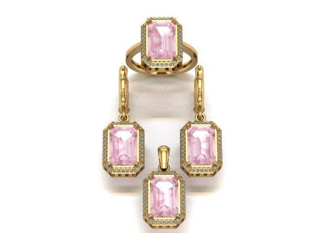 mini set for sultanite stone 3D print model_1