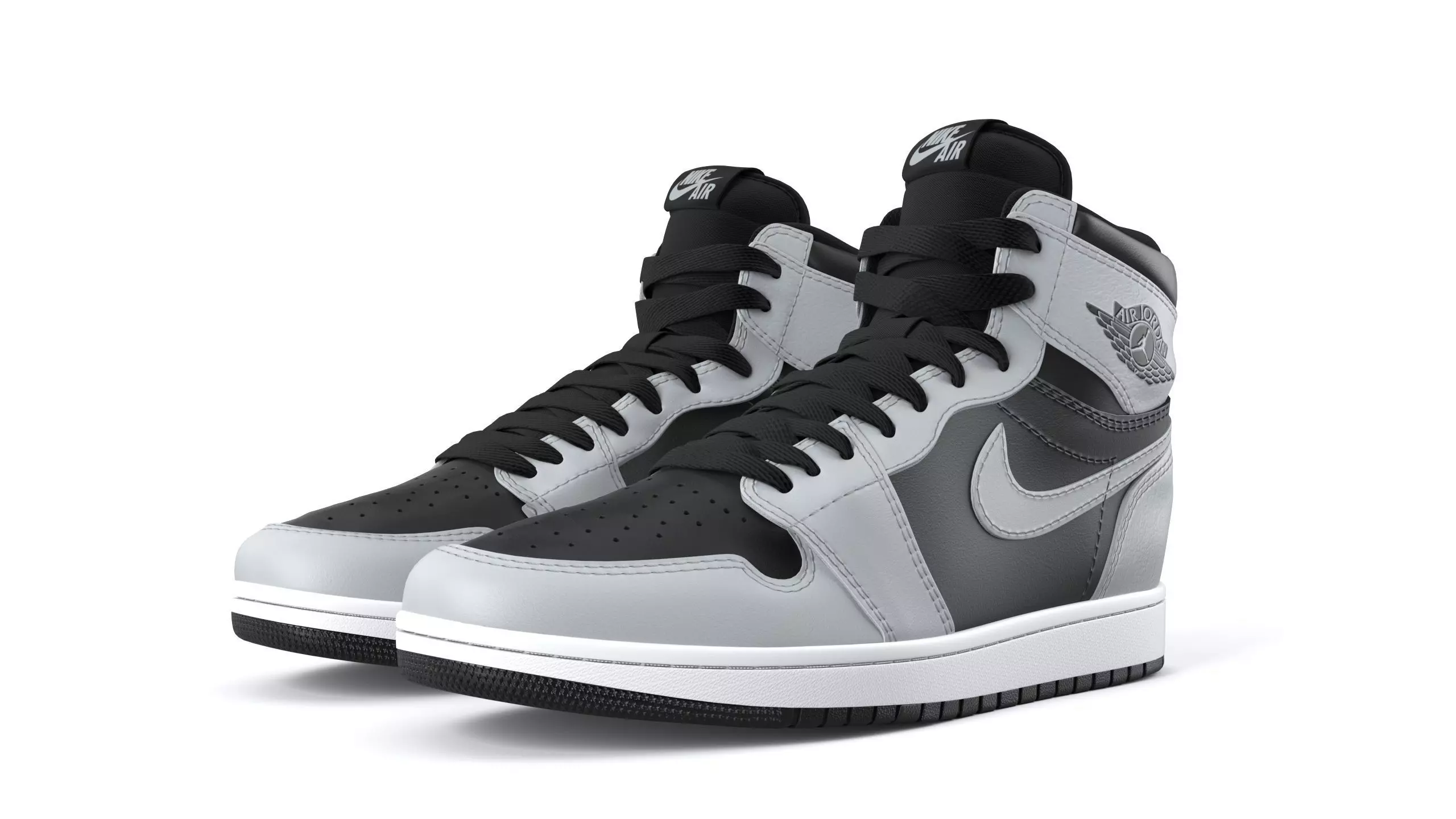 Air Jordan 1 Retro High Gray PBR  3D model_0