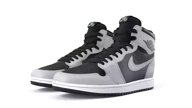 Air Jordan 1 Retro High Gray PBR  3D model