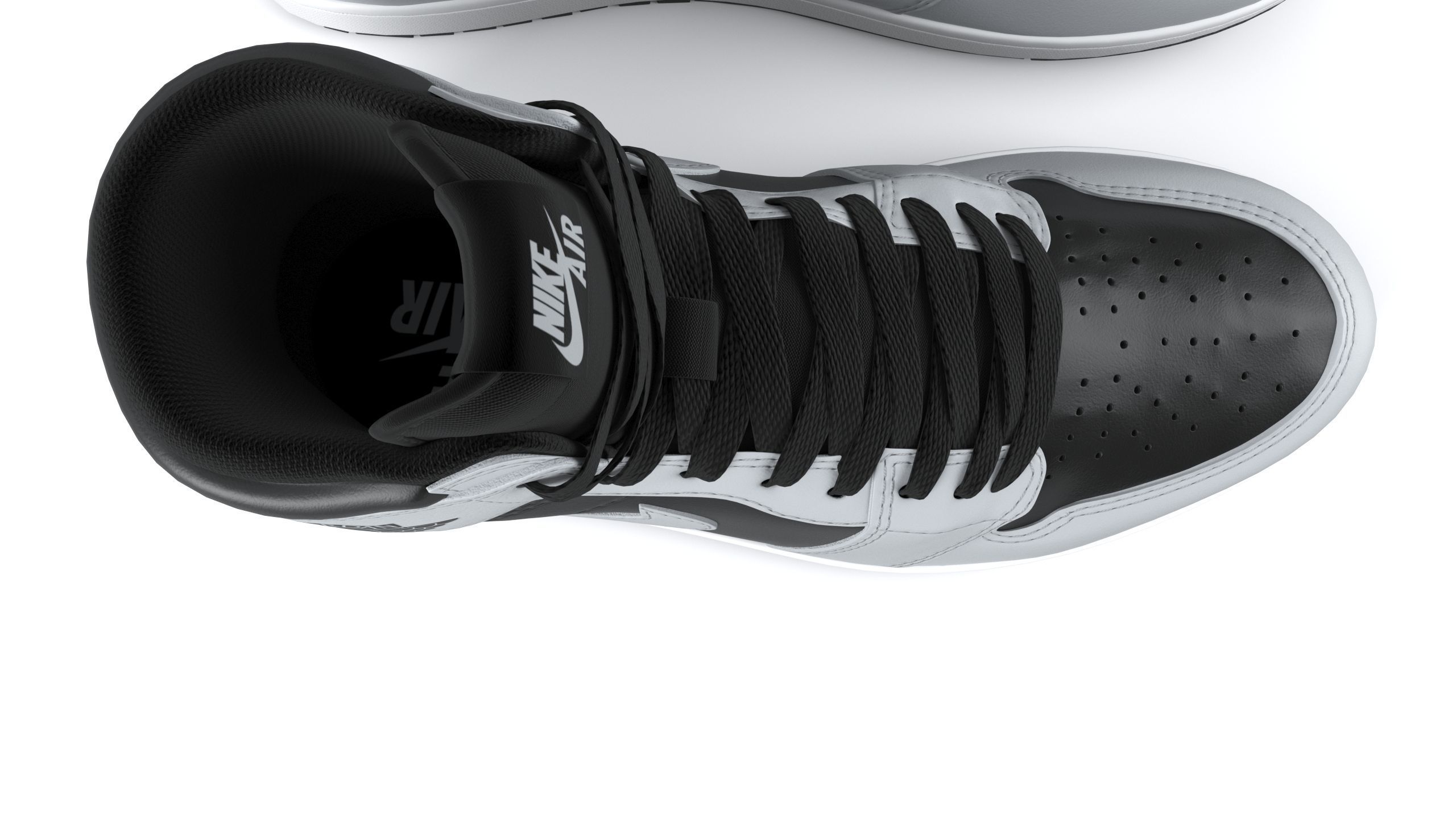 Air Jordan 1 Retro High Gray PBR  3D model_4