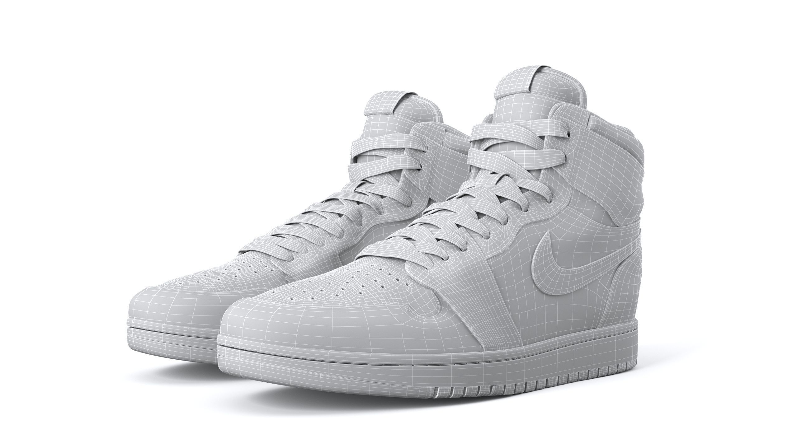 Air Jordan 1 Retro High Gray PBR  3D model_11