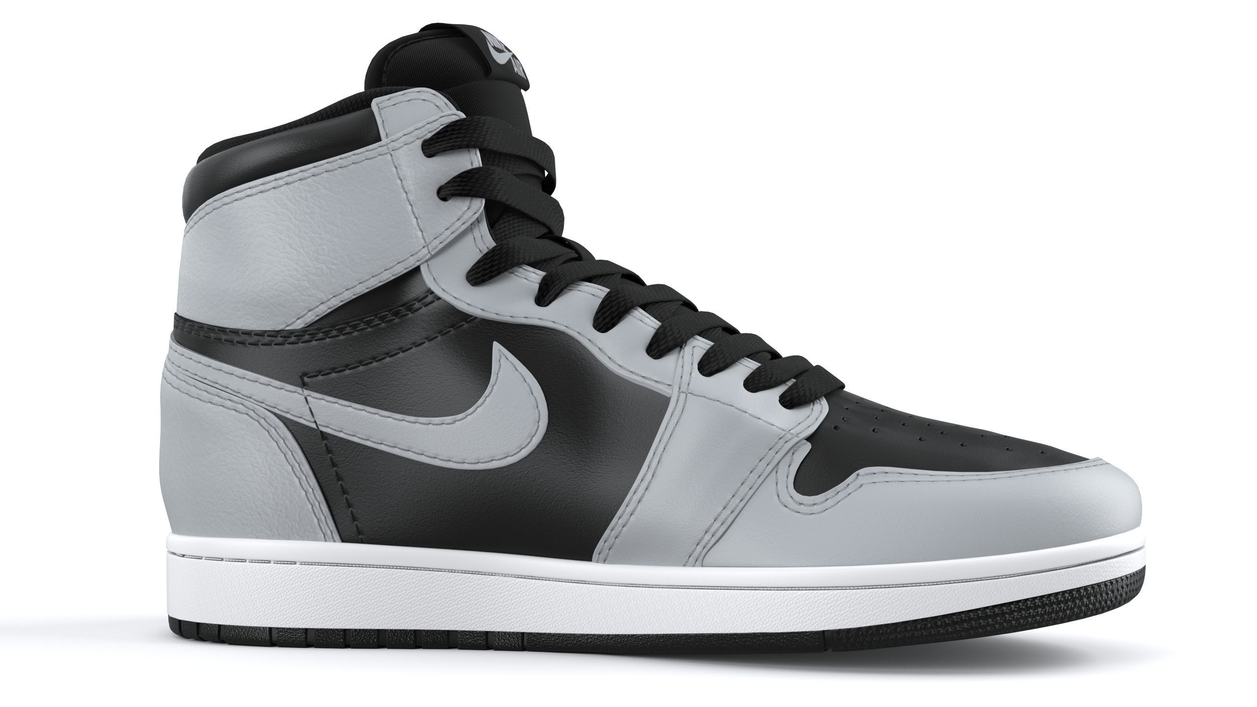 Air Jordan 1 Retro High Gray PBR  3D model_8