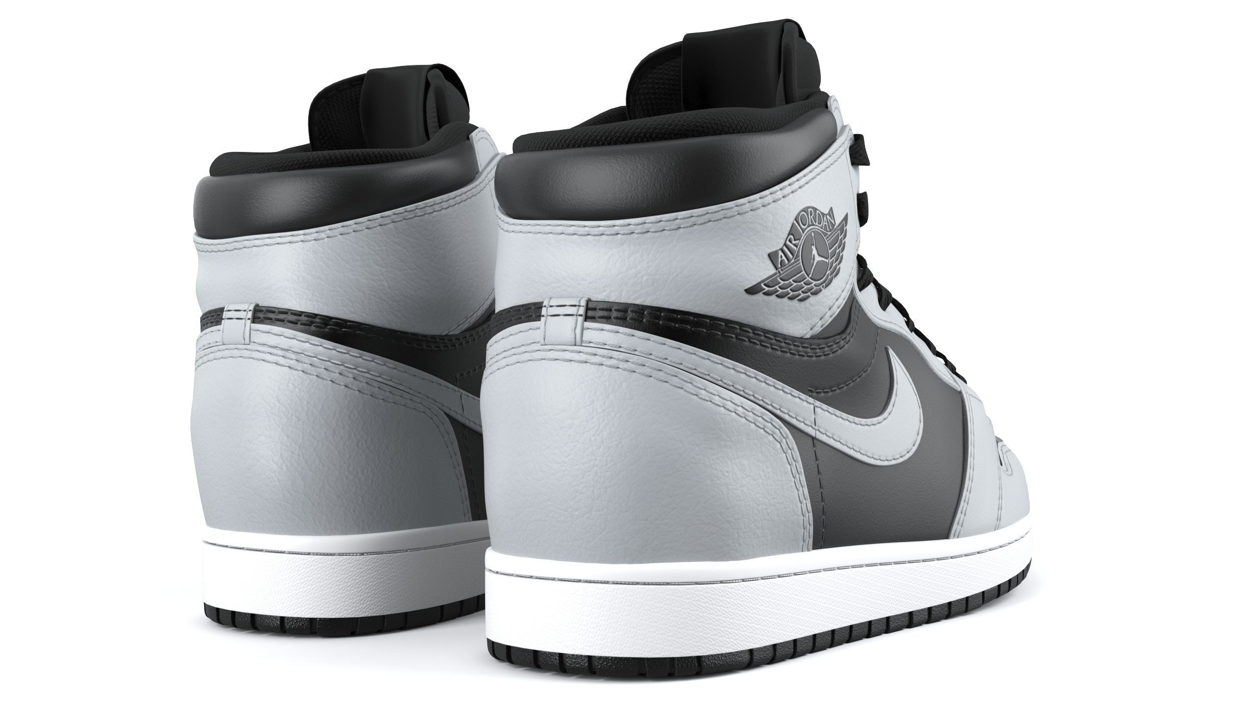 Air Jordan 1 Retro High Gray PBR  3D model_3
