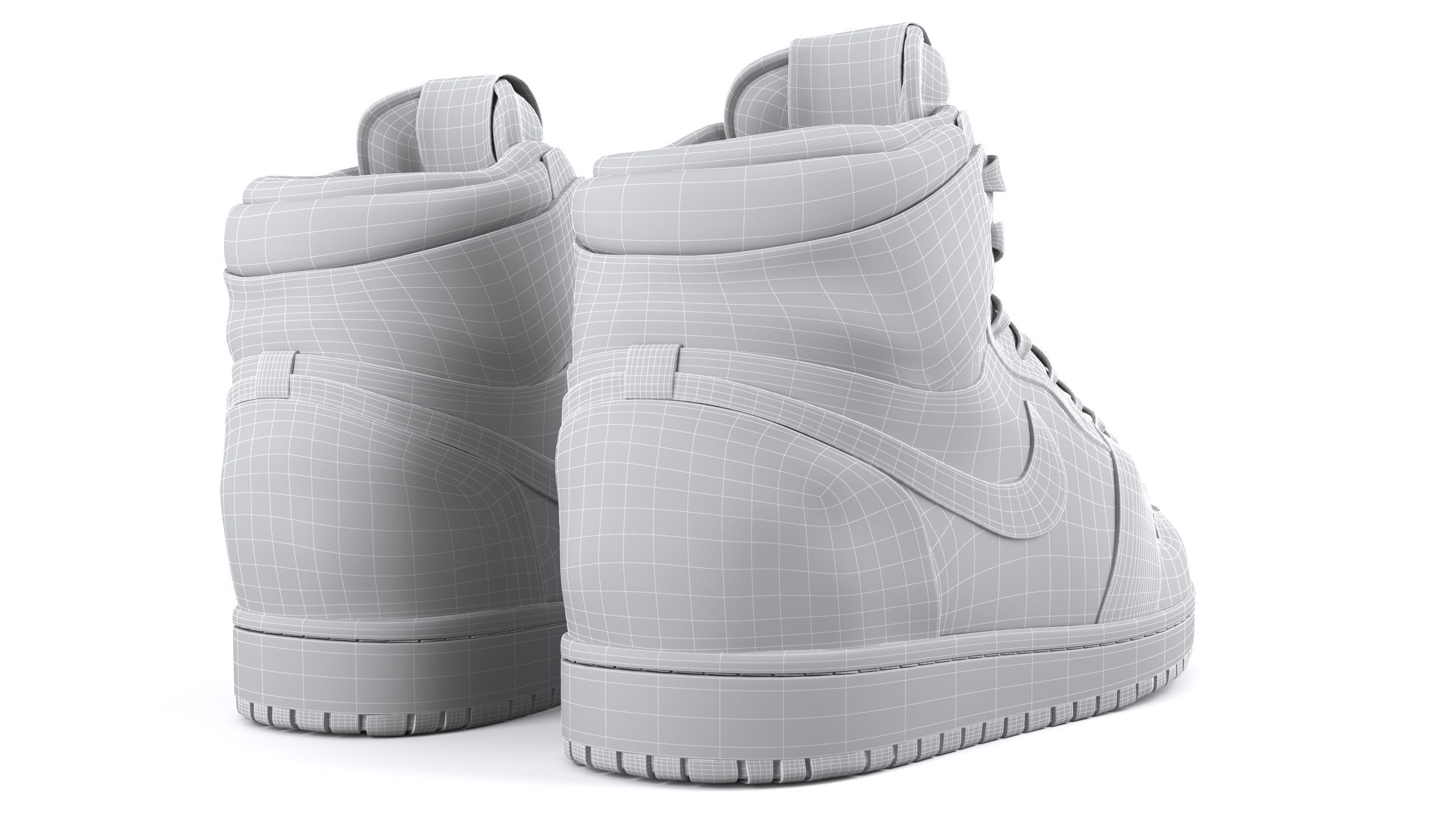 Air Jordan 1 Retro High Gray PBR  3D model_13