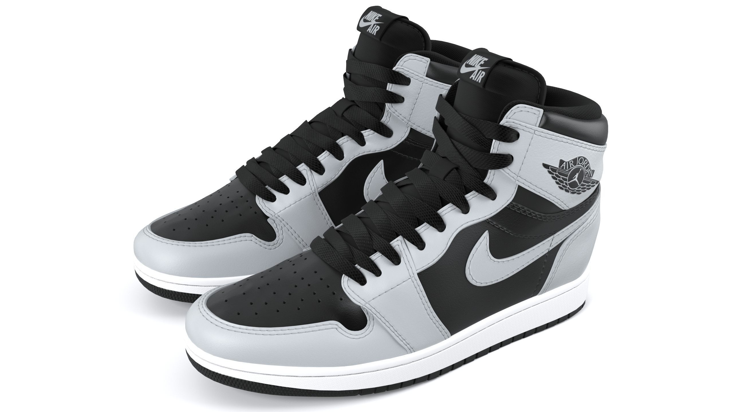 Air Jordan 1 Retro High Gray PBR  3D model_5