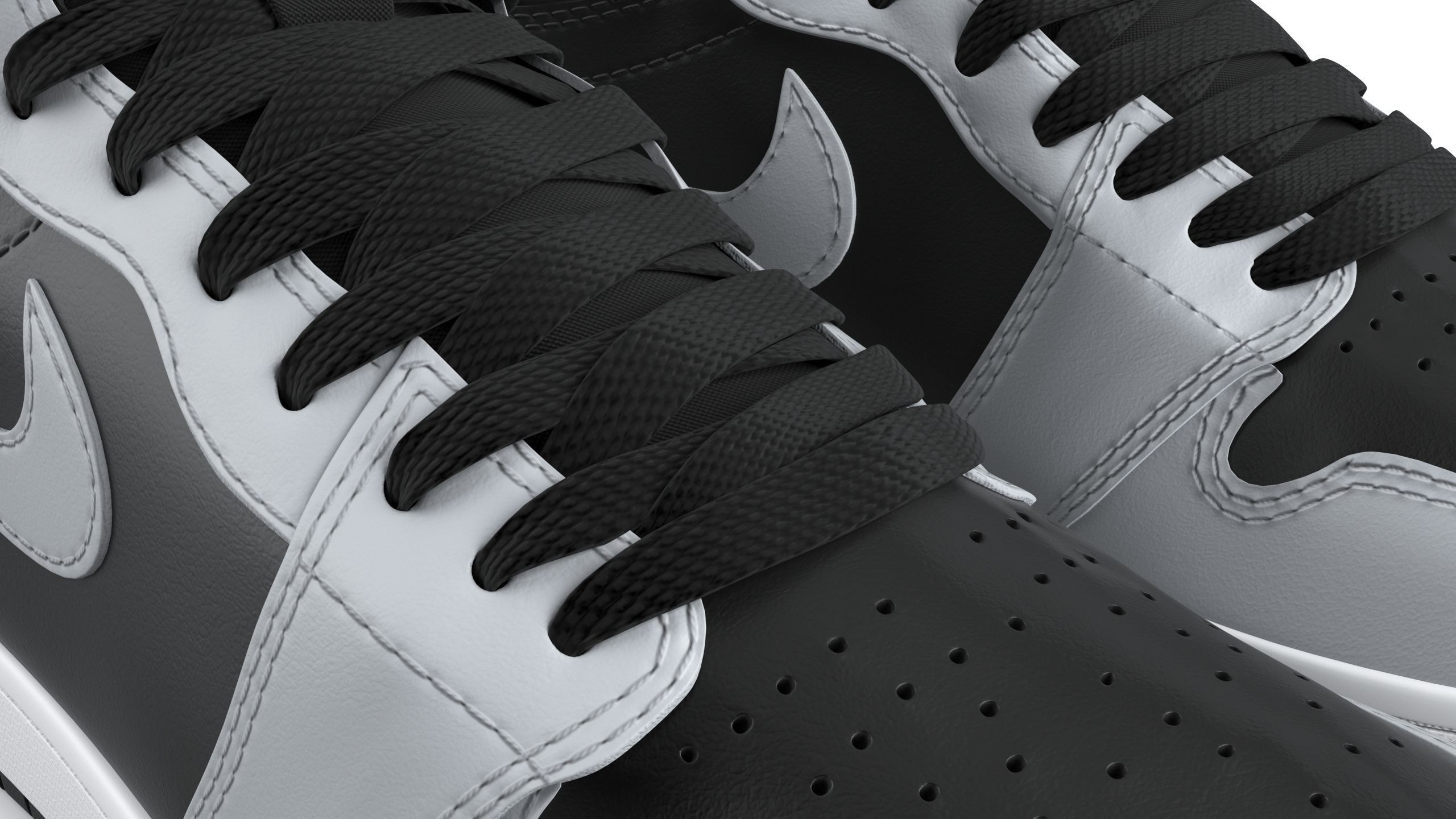 Air Jordan 1 Retro High Gray PBR  3D model_7