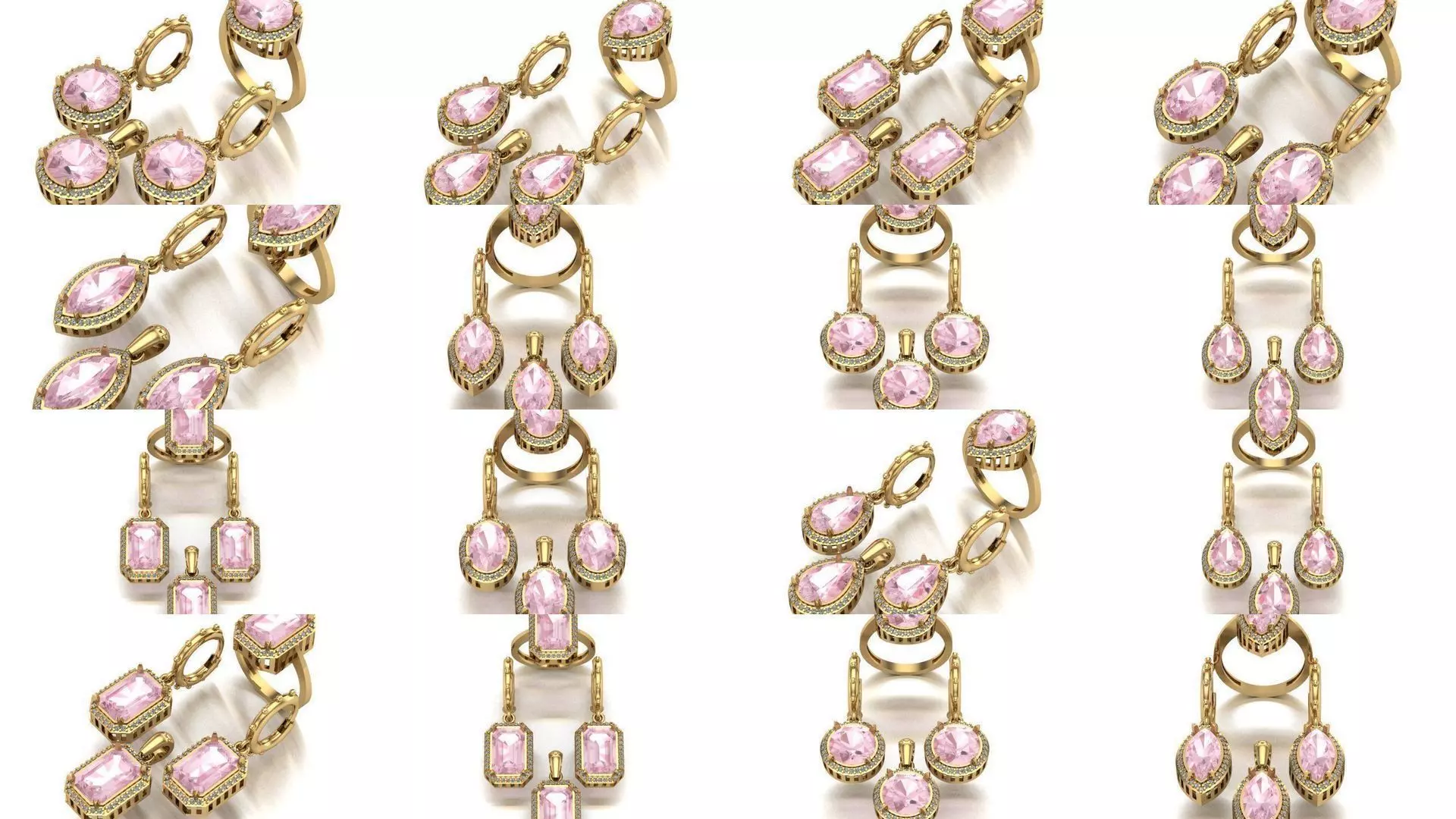 mini set for zultanite stone 3D Model Collection_0