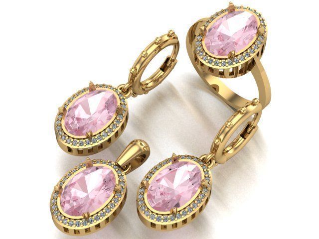 mini set for zultanite stone 3D Model Collection_4