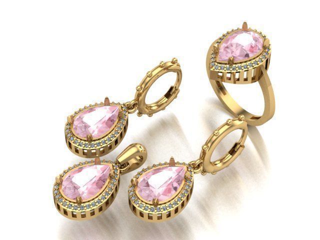 mini set for zultanite stone 3D Model Collection_2