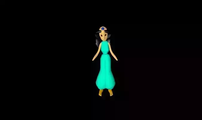 Jasmine disney princess in dress Free 3D model