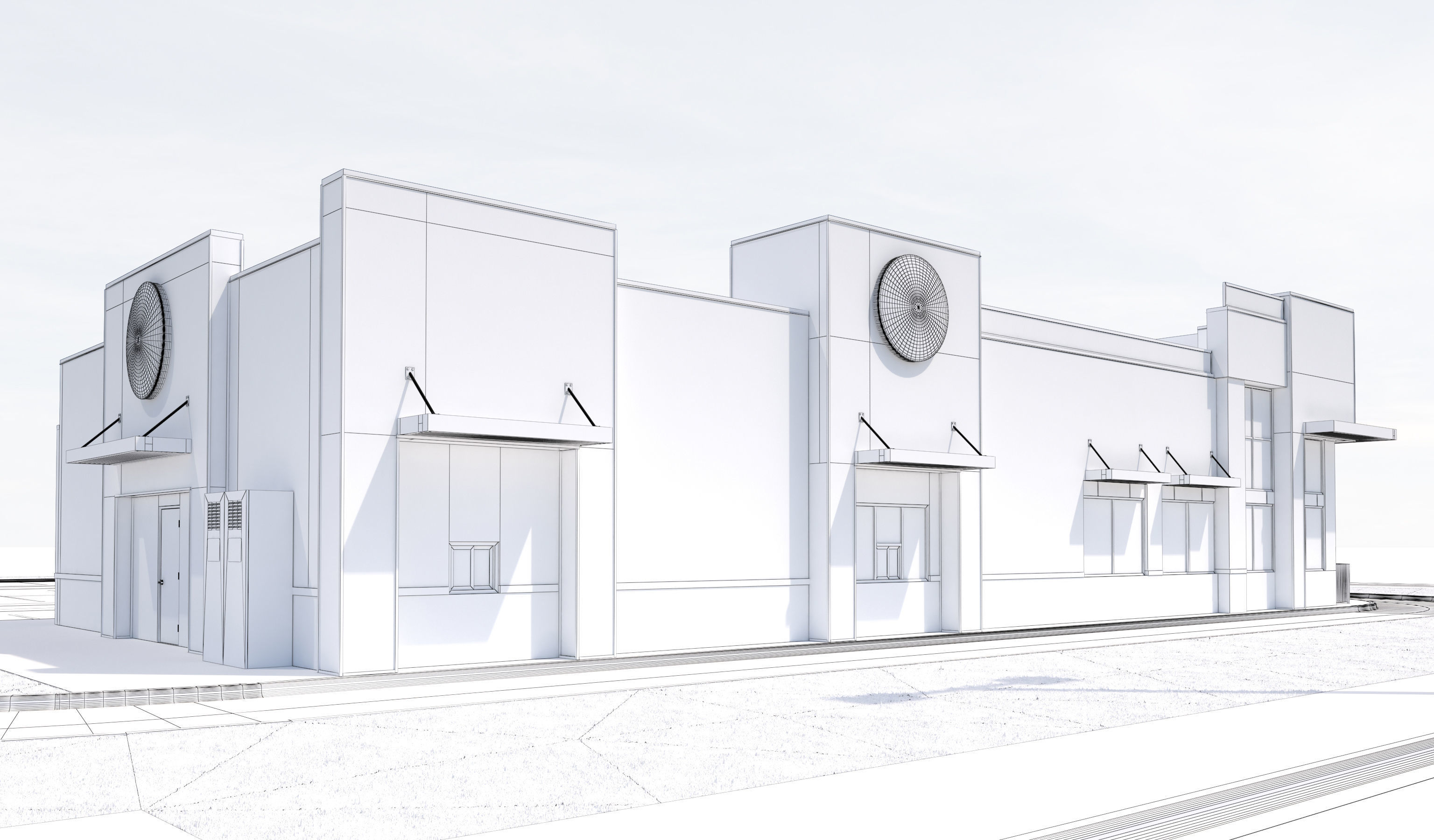 Retail-050 Burger King-005 With Site 3D model_22