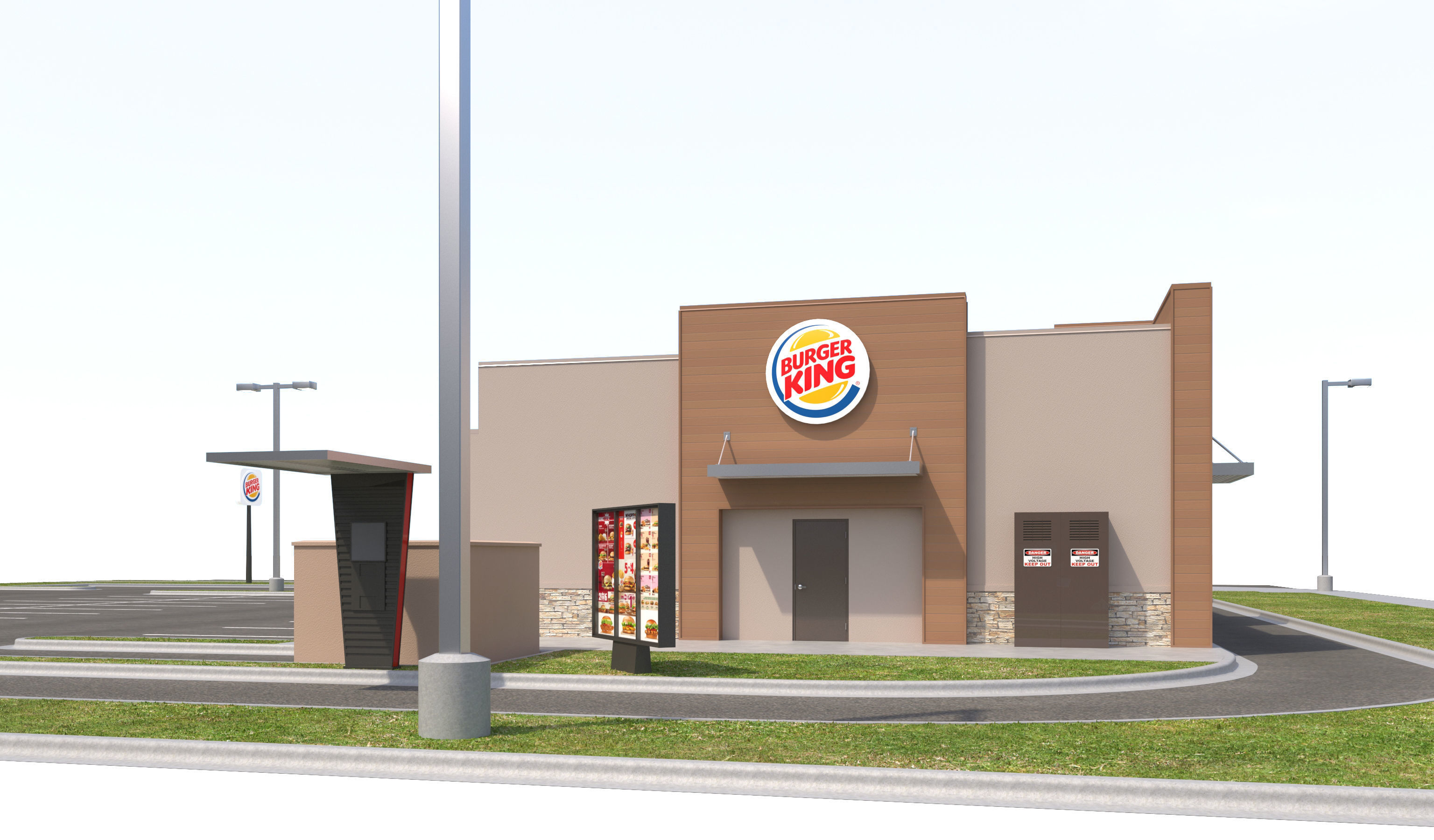 Retail-050 Burger King-005 With Site 3D model_16