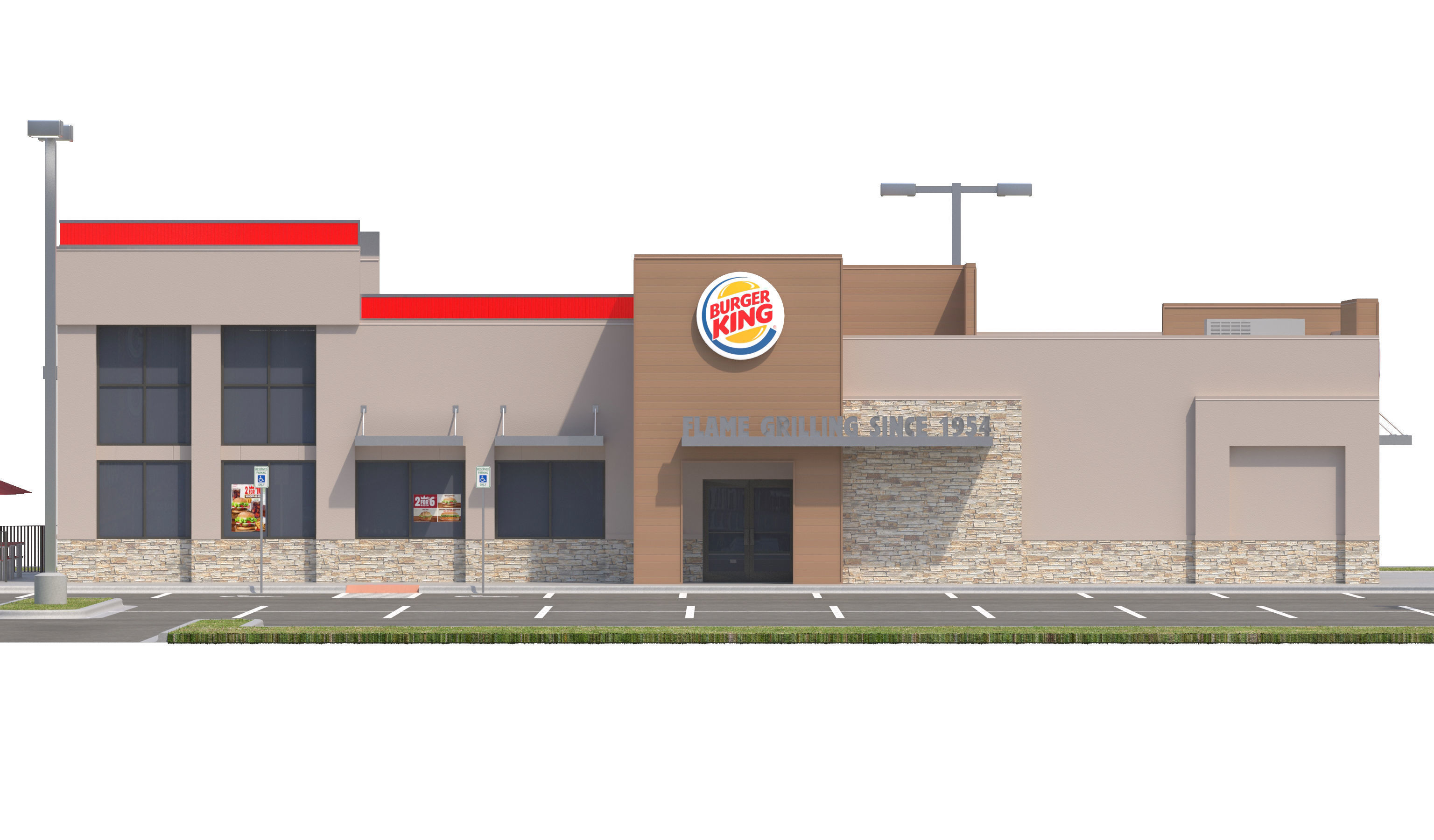 Retail-050 Burger King-005 With Site 3D model_17