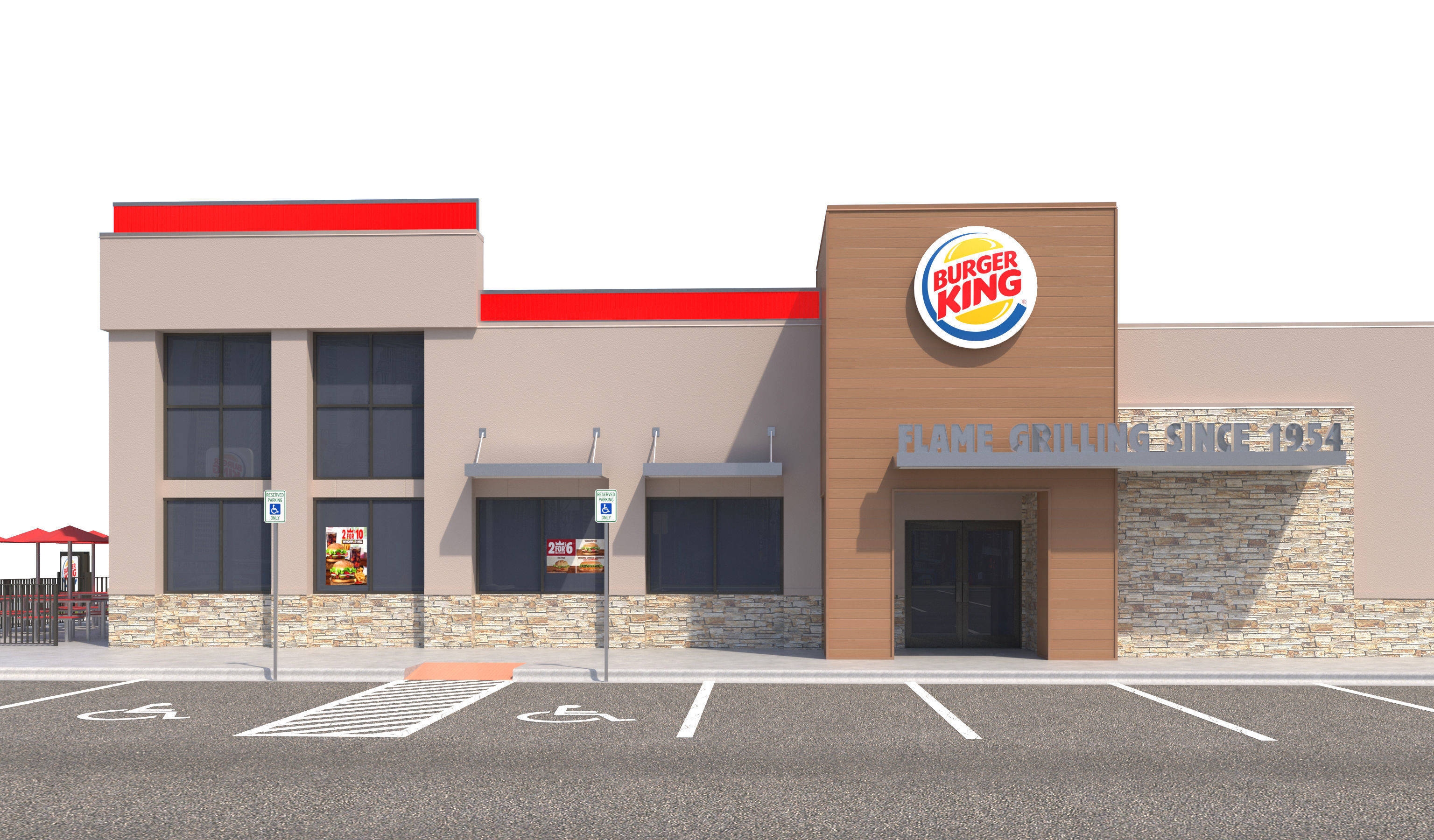 Retail-050 Burger King-005 With Site 3D model_11