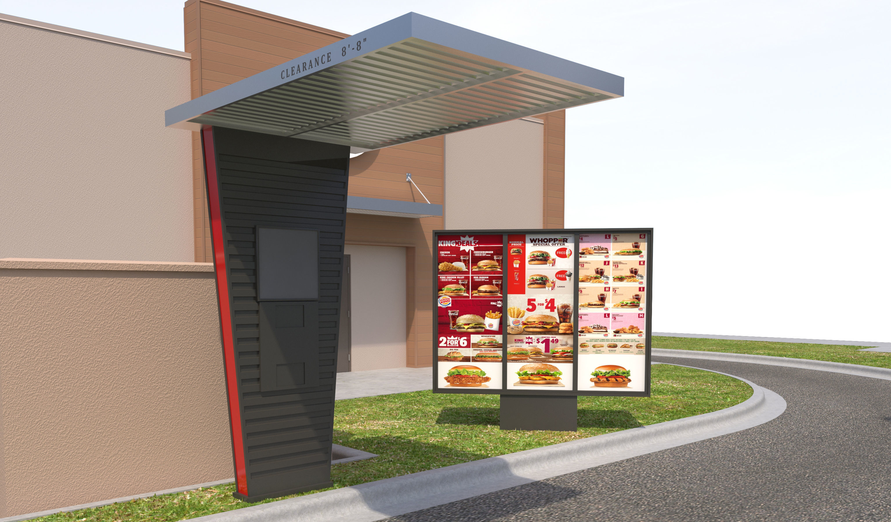 Retail-050 Burger King-005 With Site 3D model_5