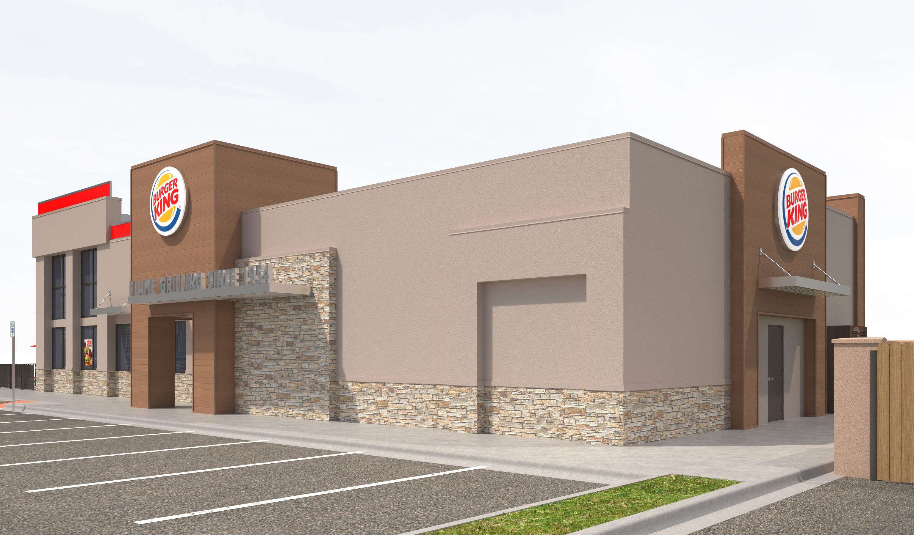 Retail-050 Burger King-005 With Site 3D model_6