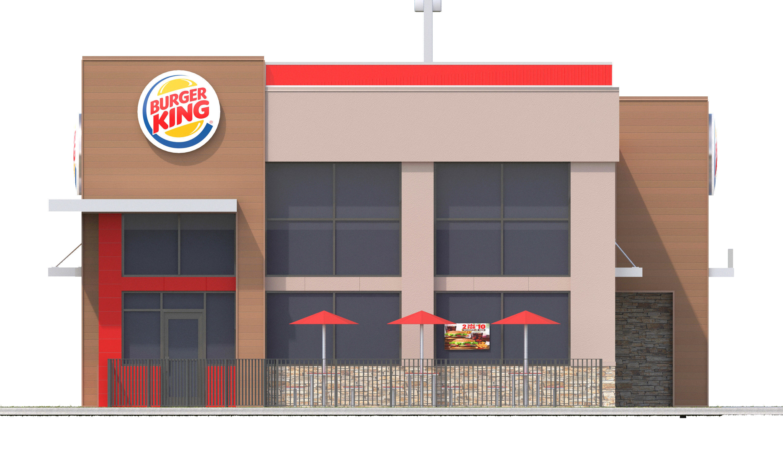 Retail-050 Burger King-005 With Site 3D model_20