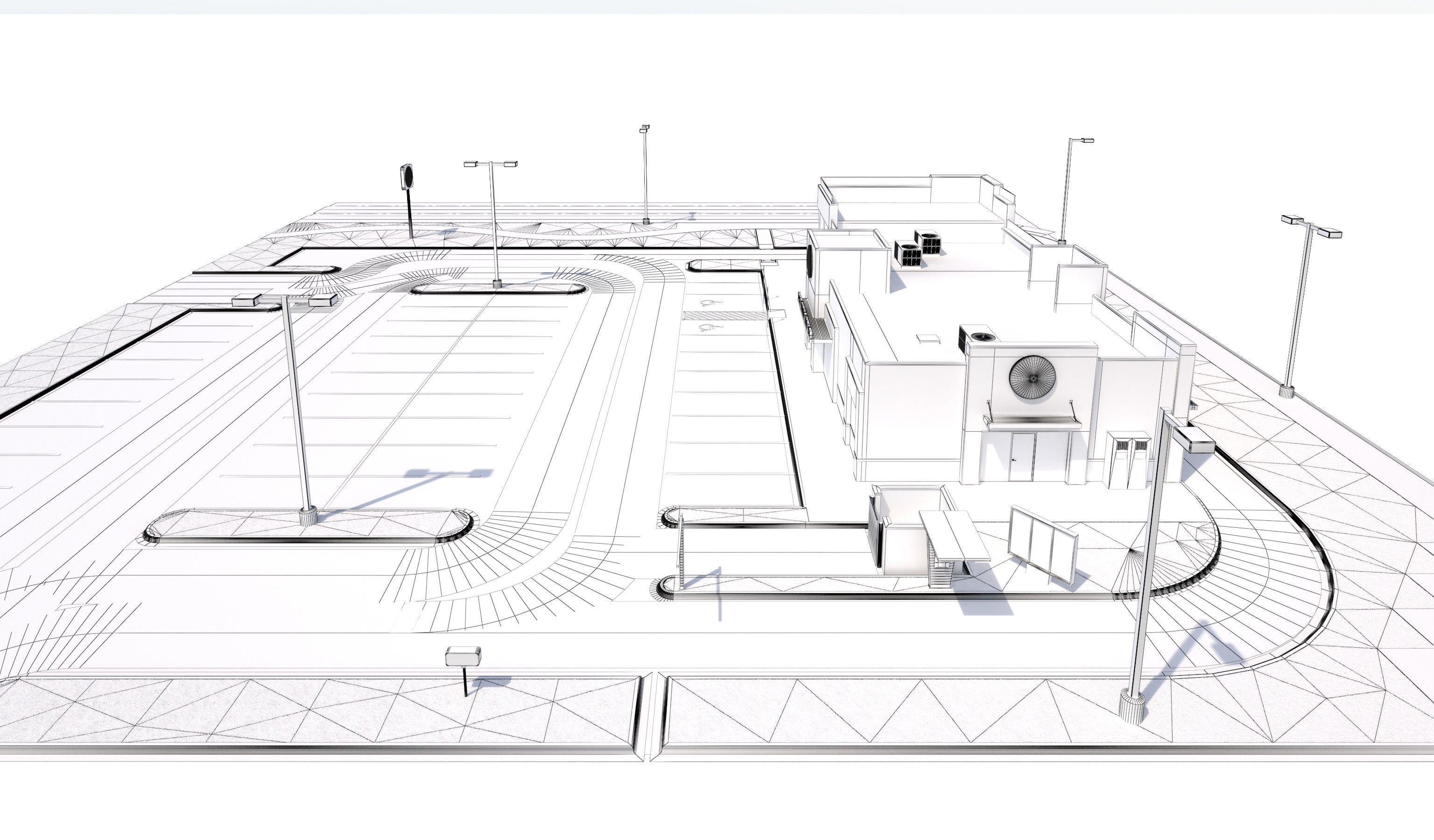 Retail-050 Burger King-005 With Site 3D model_25