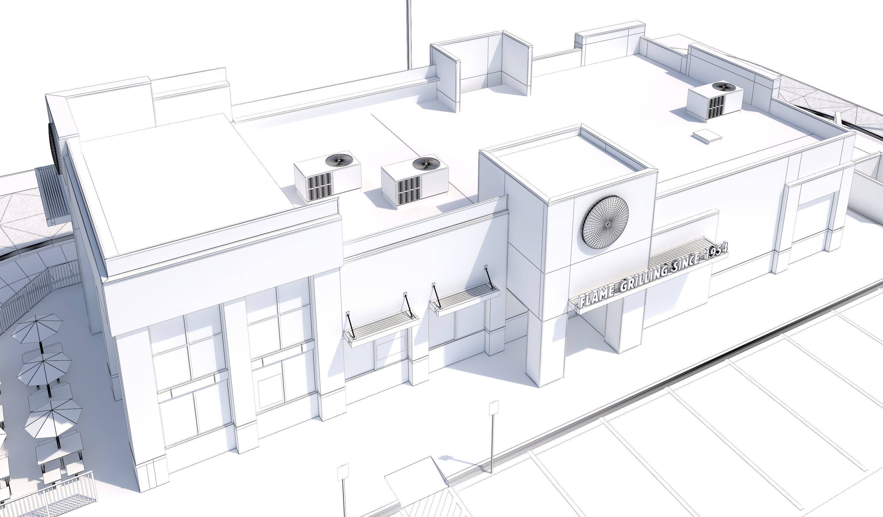 Retail-050 Burger King-005 With Site 3D model_23