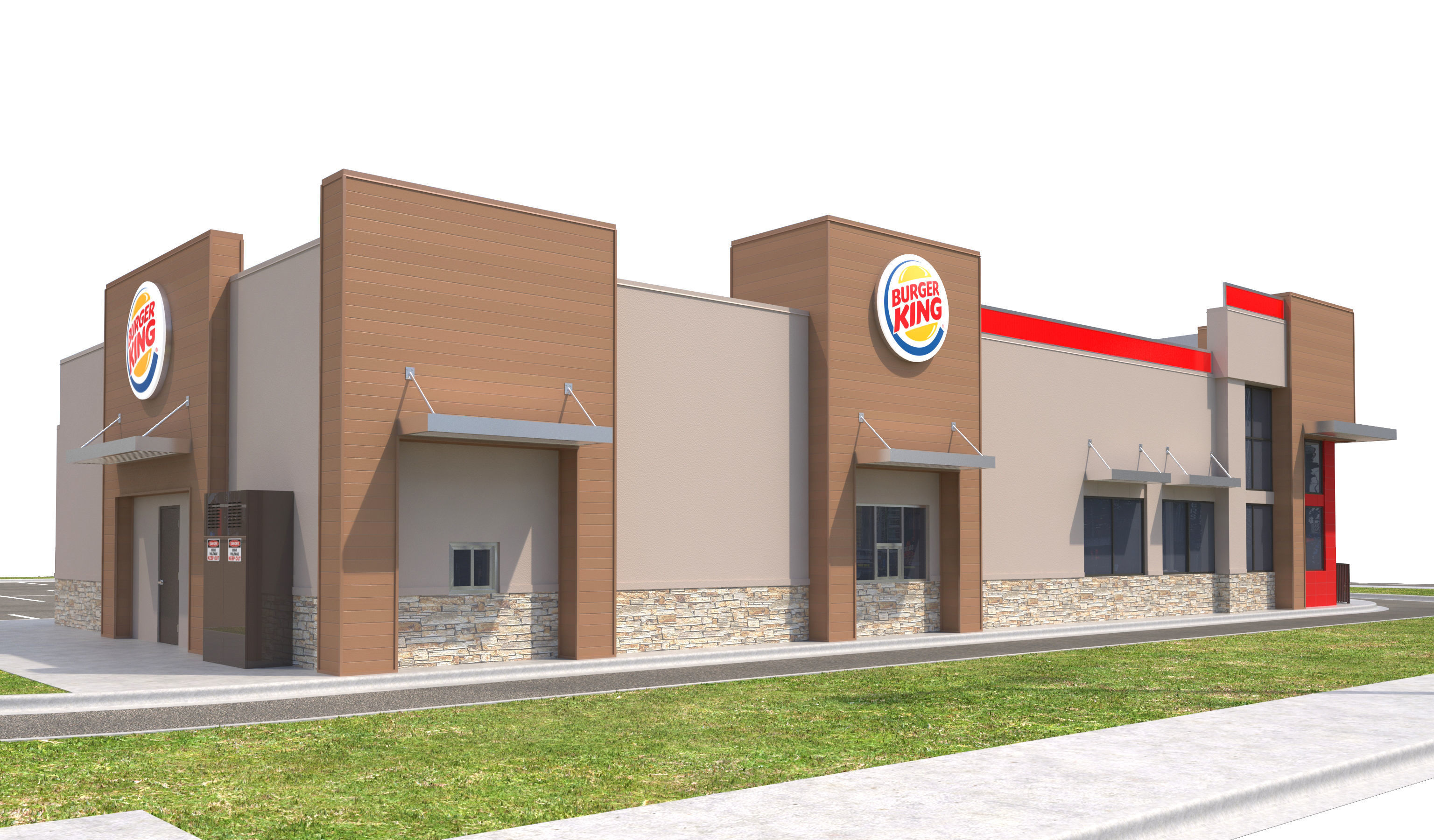 Retail-050 Burger King-005 With Site 3D model_7