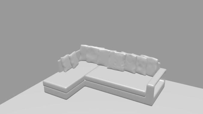 Free sofa 3D model Free 3D model
