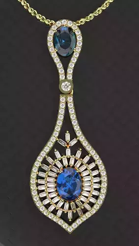 Beautiful necklace Silver Gold  Print