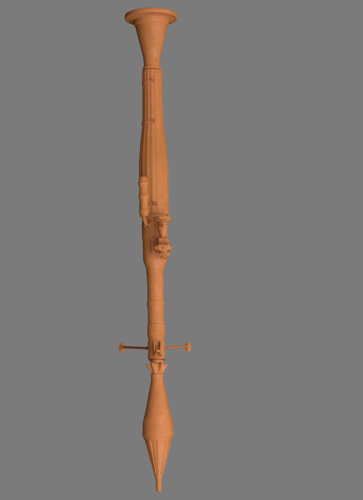 RPG Rocket Propelled Grenade Launcher Low-poly 3D model_14