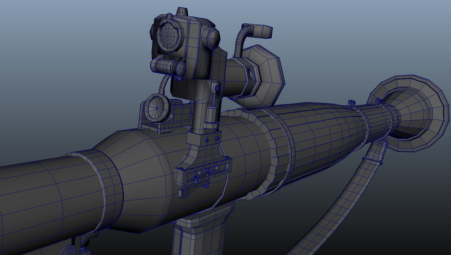 RPG Rocket Propelled Grenade Launcher Low-poly 3D model_8