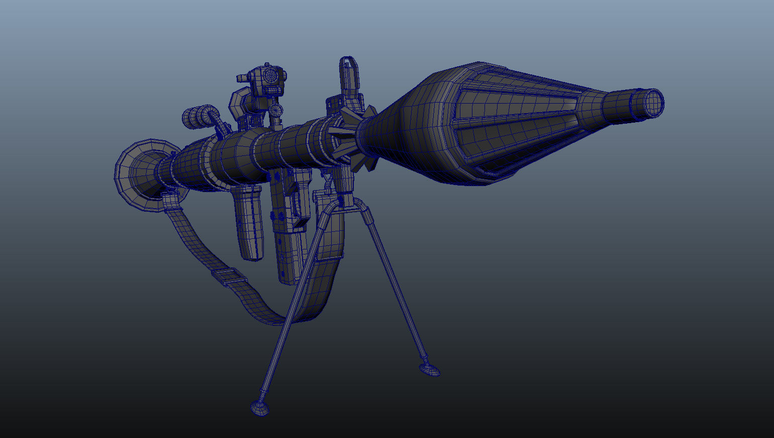 RPG Rocket Propelled Grenade Launcher Low-poly 3D model_5