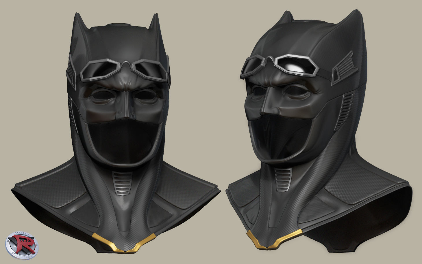 batman cowl tactical suit justice league printable 3D print model_3