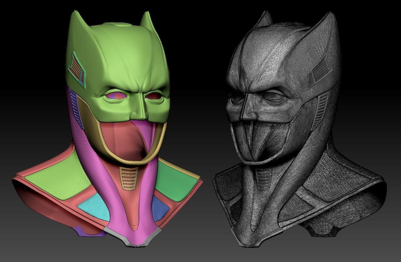 batman cowl tactical suit justice league printable 3D print model_2