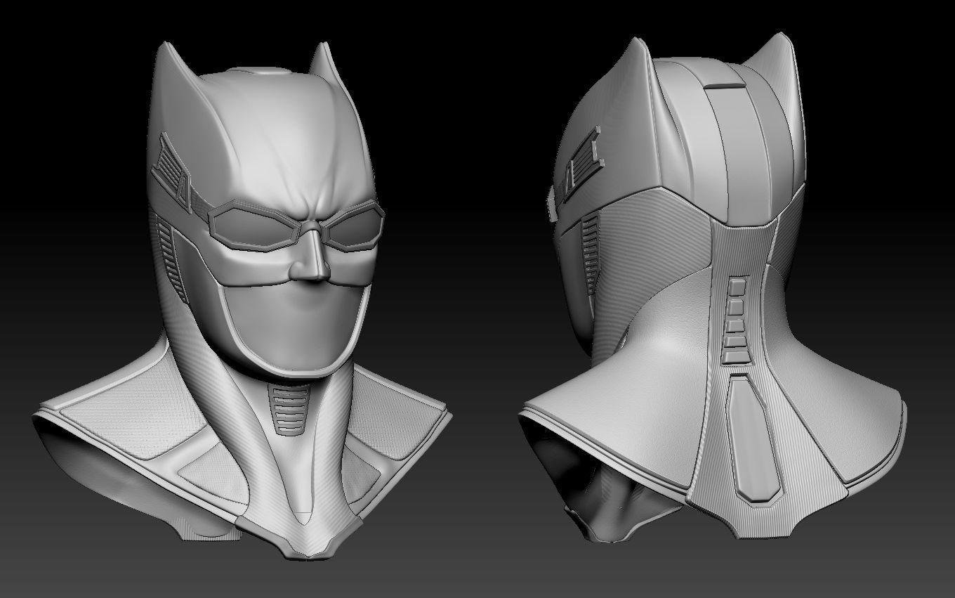 batman cowl tactical suit justice league printable 3D print model_1