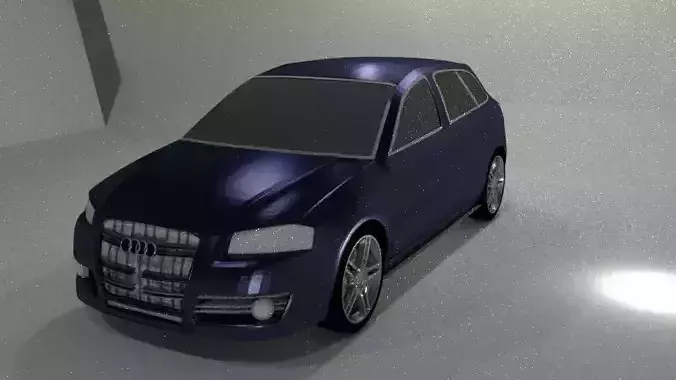 3d Audi a3 lowpoly car