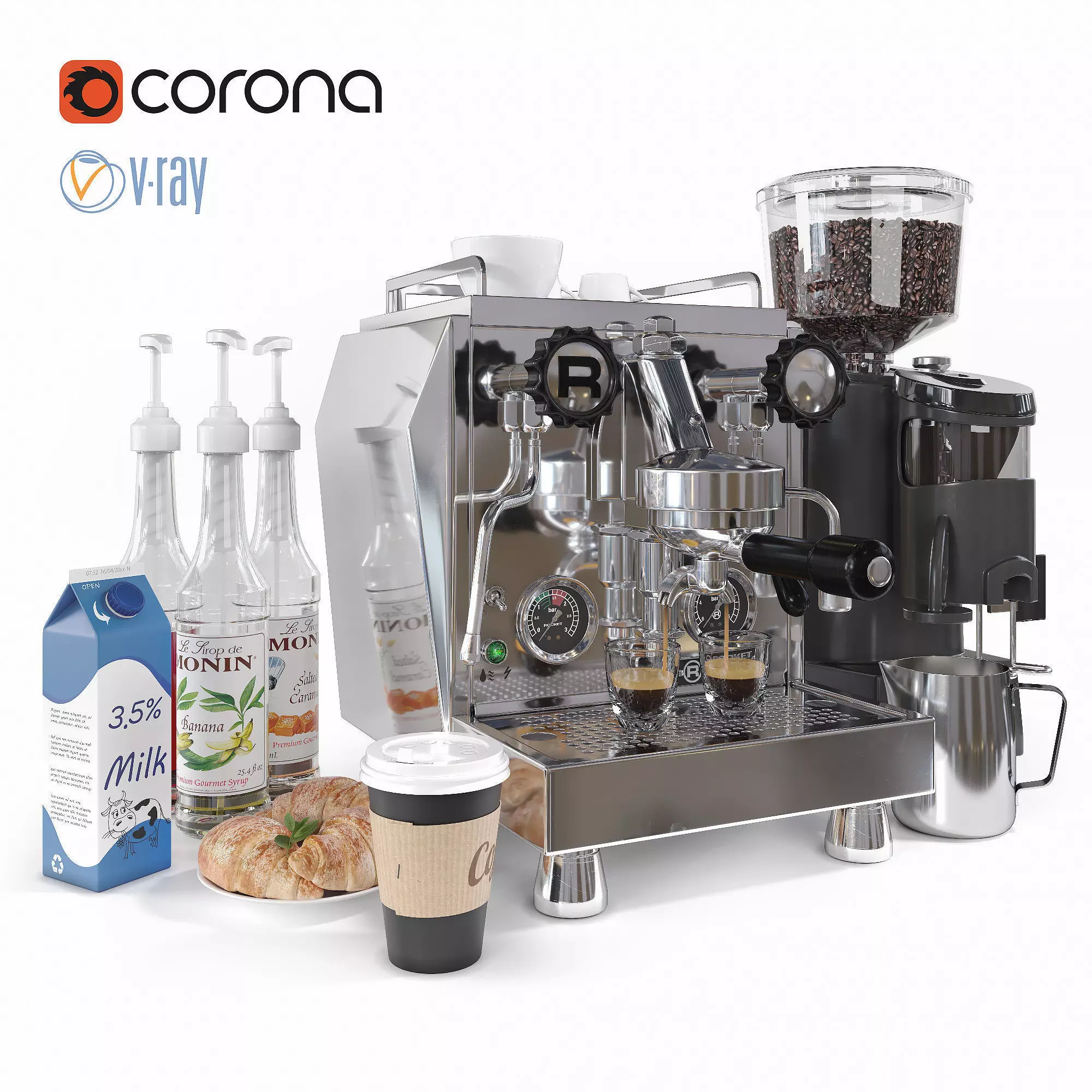 Rocket Professional Espresso Maker 3D model_0