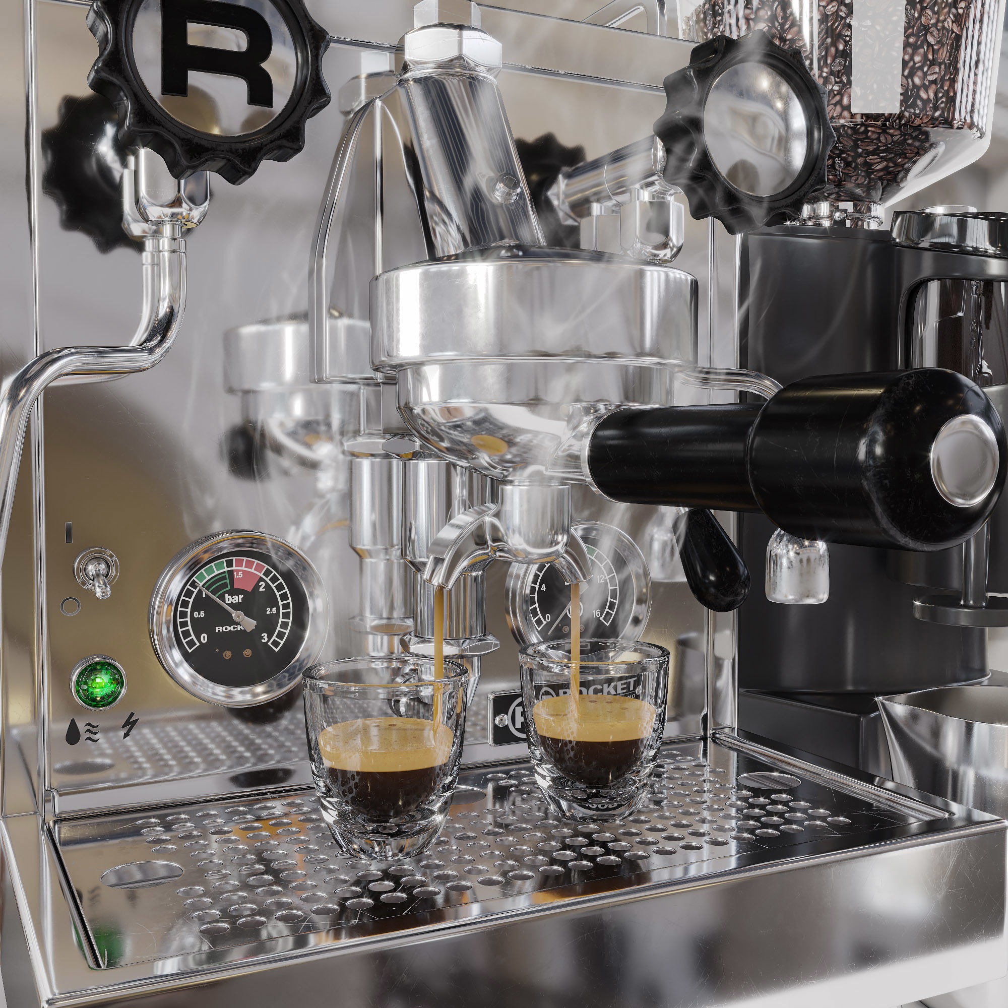 Rocket Professional Espresso Maker 3D model_1