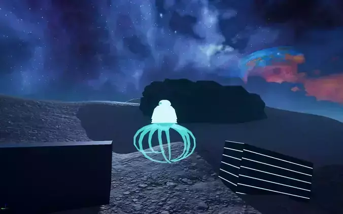 Low Poly Rigged Medusa - Octopus with Bad Animation Free low-poly 3D model