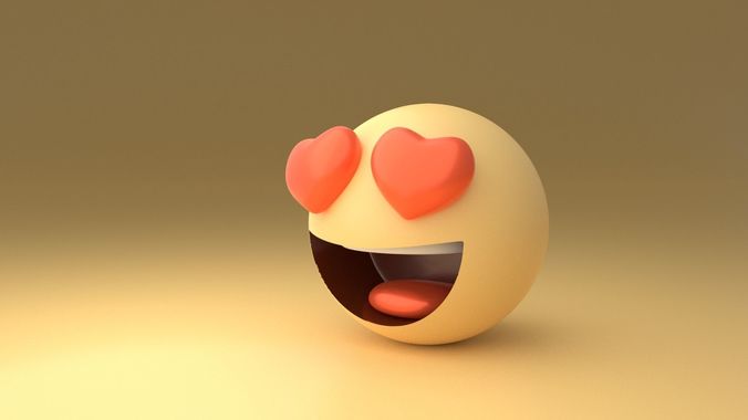 Love Emoji 3D  3D print model