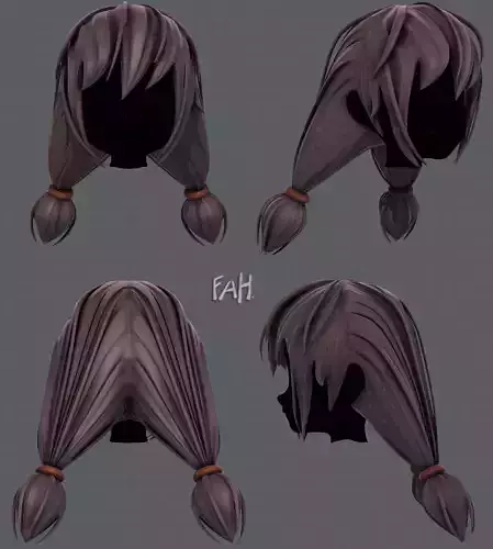 3D Hair style for girl V38