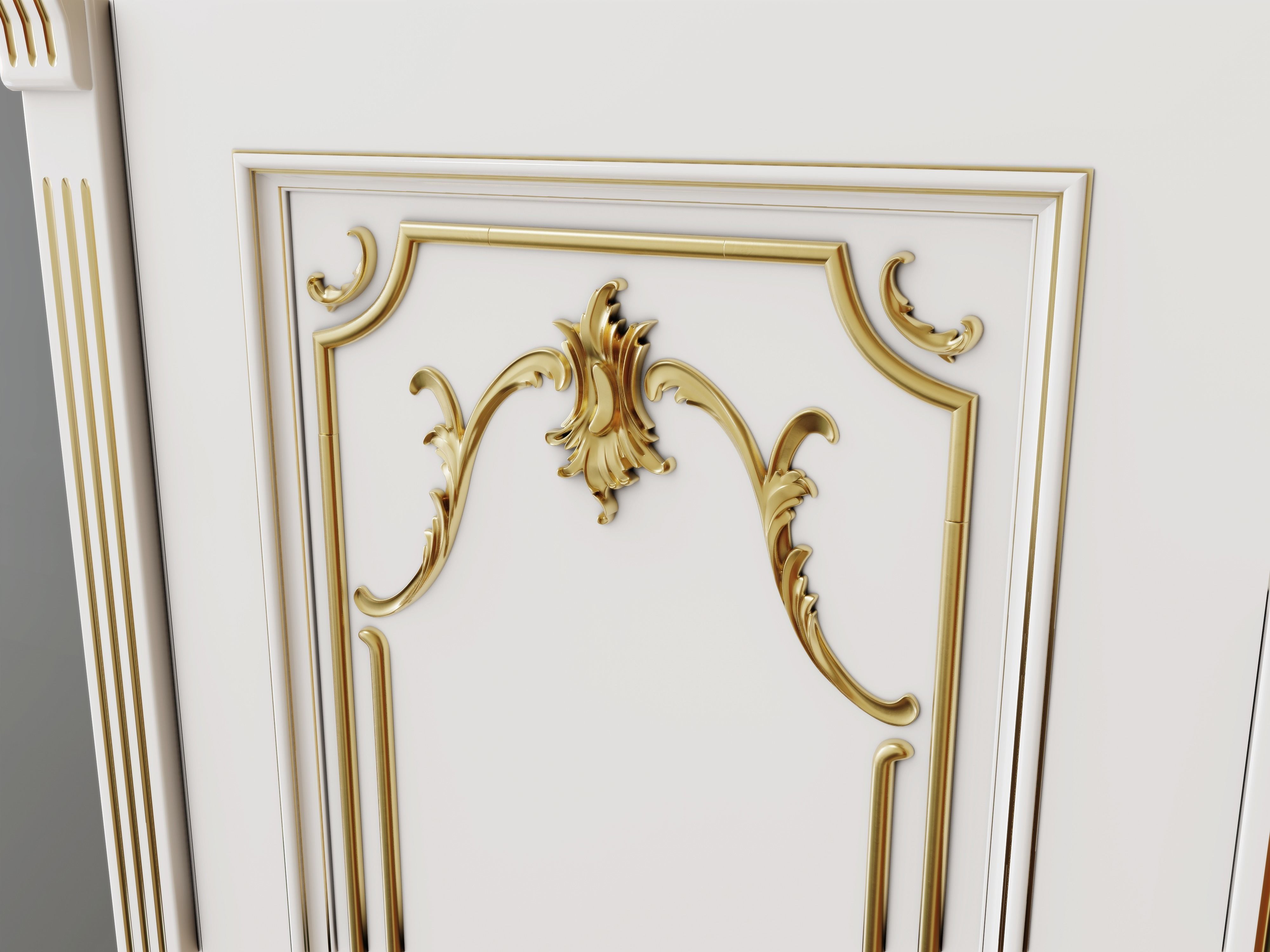 Classic Baroque Door 3D model_1