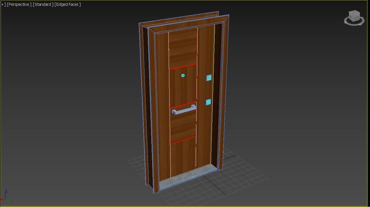 Apartment Door Low-poly 3D model_3